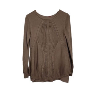 Double Lined Long sleeve Tie in back Knitted Sweater